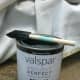 Flat enamel paint with sponge brush.