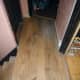 The new oak floorboards on the upstairs landing