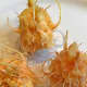 Close-up look of the spiky, fibrous seeds.