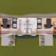 40-foot shipping container home floor plan.