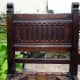 Back of chair after being waxed and polished with bees wax.