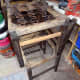 New stretcher in place, and ready for gluing.