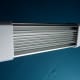Aluminum heat sink disperses any heat emitted from the Vogek Grow Light's lamps.