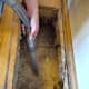 Cleaning dirty vents with flex tube and crevice tool.
