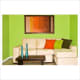 Lime green and orange, for a more mellow look.
