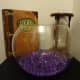 Halloween inspiration - water beads in a bowl with spooky props.