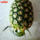 Here is an example of a pineapple variety that is ripe despite still looking green.
