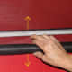 Pull the screen to make it flat, but don't pull too hard or it will skew the frame.
