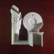 Jimmy JV51 utility brushes secured to wall mount