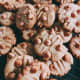 Fresh baked peanut butter cookies with butterscotch chips.