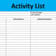 Activity List