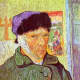Vincent van Gogh, self-portrait, shortly after cutting his ear off.