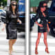 Kim Kardashian wears an edgy leather dress