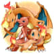 Charmander, Charmeleon, and Charizard