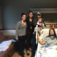 Visit from a few of my kids and grandson the Evening of the Surgery