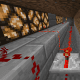 The redstone lamps are connected by a redstone circuit around the underground farm.