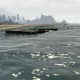 Water logged seashark dock.
