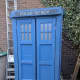 TARDIS doors replete with sign over top