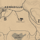 The location of Coot's Chapel, east of Armadillo.