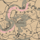 The areas highlighted in pink are places where you can find Oleander Sage. 