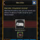 The screen for converting past event material to trader's scrip.