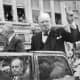 Truman and Churchill arrive in Fulton, Missouri, March 5, 1946
