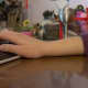 Keep forearms and wrist flat while typing.