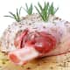 Coriander rubbed on meat before cooking