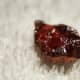 This is a raw cut piece of garnet. Its blood red colour makes it highly popular with jewellery makers. 