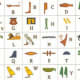 An example of Egyptian-style hieroglyphs as a code.