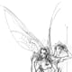 Wizard cover rough sketch by J Scott Campbell