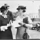 Hats of the '40s and '50s were inspired by military designs and often veiled.