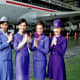 Thai Airline Flight Attendants in their 'outside the plane' uniforms