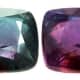 Lovely hues of green and purple in polished stones.