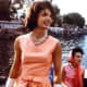 Jacqueline Kennedy in her favorite triple strand pearl necklace
