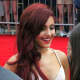 Ariana Grande with mahogany hair color.