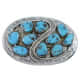 Zuni Effie Calavaza Snake Turquoise sterling silver buckle.