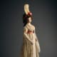 Neoclassical Style circa 1790-1795. Softer silhouette and high waistline typical of late 18th-century style.