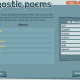 Acrostic Poem interactive.