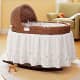 baby honey bassinet and bedding set. also in esspresso and white. rocks. no storage. land of nod.