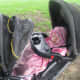It's nice to have the back seat for a windy or cool day. The front shade and seat blocks the breeze from the baby!