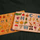 One of my favorite alphabet puzzle, by Melissa and Doug, with pieces separated by row