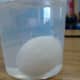 Day one of the egg in the vinegar.