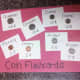 Our homemade coin flashcards!