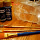 The supplies to create a fun shower cap.