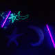 Crayola glow chalk on top, homemade on the bottom.