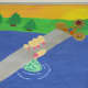 A painting of the sword Excalibur, made by a student in an 8th grade Language Arts class.