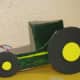 Model of a car made from cardboard.