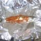 Preparing to wrap the mackerel in foil
