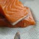 Remove skin starting at the fatty end of the fillet.
